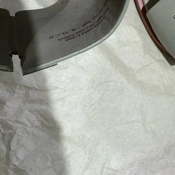 Tory Burch Light Gray Slide Sandals - Picture 9 of 11